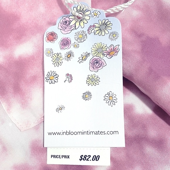 NWT GORGEOUS IN BLOOM PINK & WHITE 2~PIECE PJ SET Sz Small - Picture 8 of 8